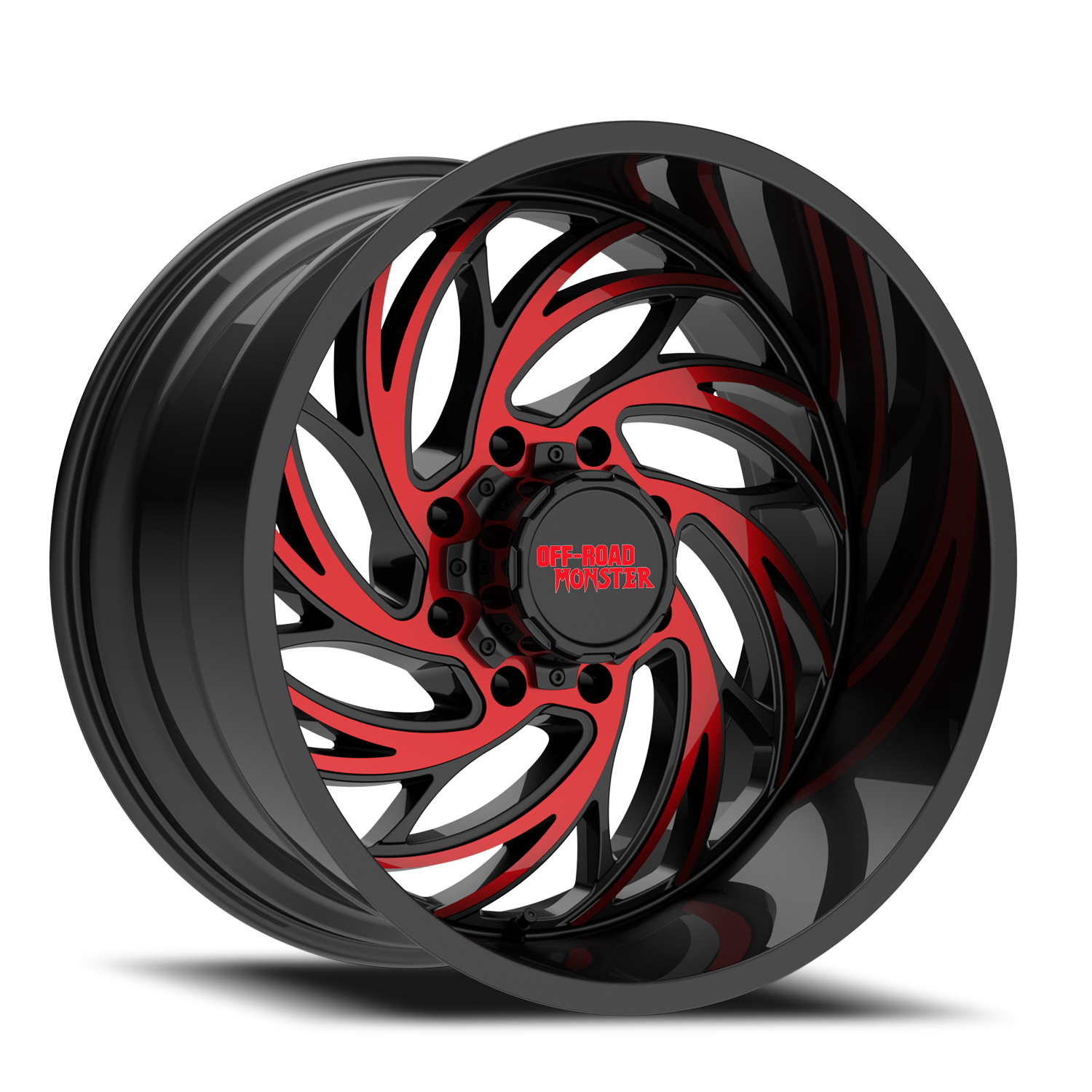 OFF ROAD MONSTER M29 M29 22X12 NEG 44MM 5X127/5X139.7 GLOSS BLACK CANDY RED MILLED | M29212528N44GBMLR
