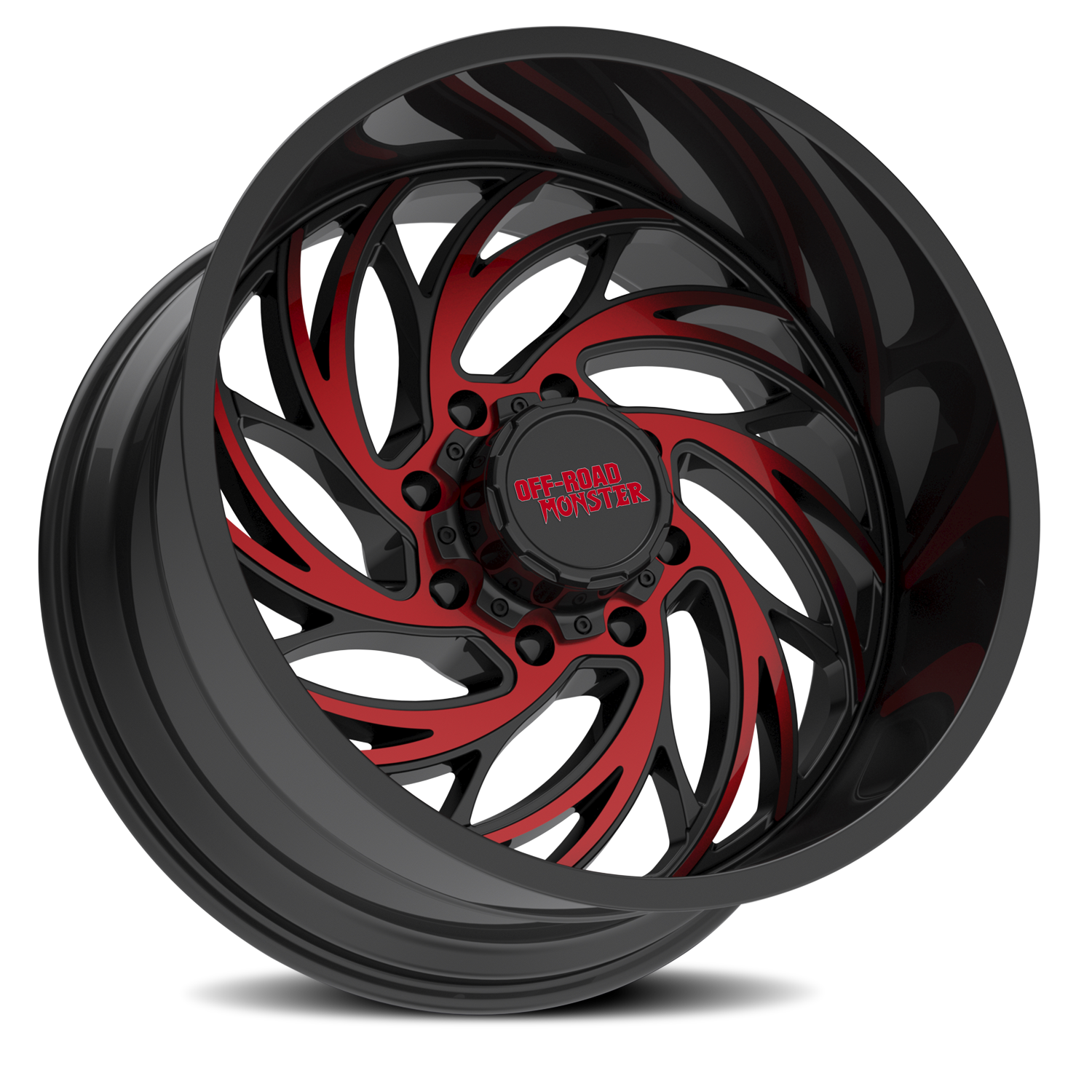 OFF ROAD MONSTER M29 M29 22X12 NEG 44MM 5X127/5X139.7 GLOSS BLACK CANDY RED MILLED | M29212528N44GBMLR