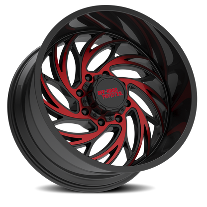 OFF ROAD MONSTER M29 M29 22X12 NEG 44MM 5X127/5X139.7 GLOSS BLACK CANDY RED MILLED | M29212528N44GBMLR