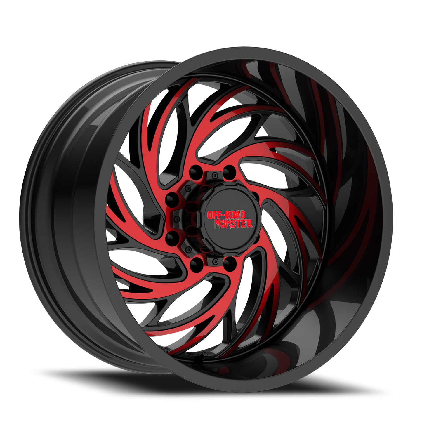 OFF ROAD MONSTER M29 M29 22X12 NEG 44MM 6X135/6X139.7 GLOSS BLACK CANDY RED MILLED | M29212607N44GBMLR