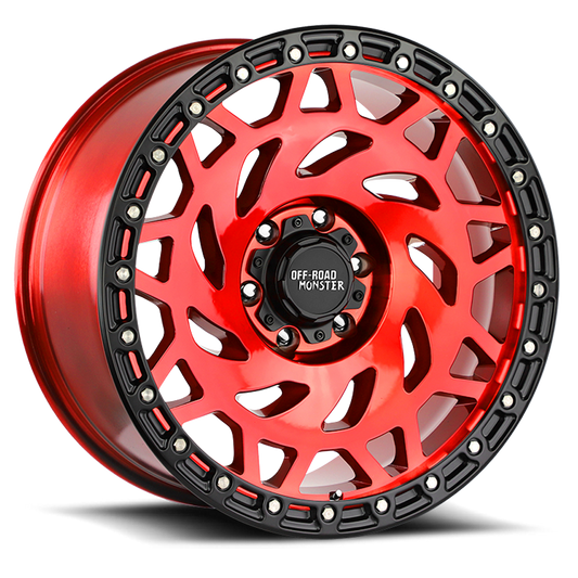 OFF ROAD MONSTER M50 M50 20X9.5 NEG 12MM 6X139.7 CANDY RED BLACK RING | M500639N12RBR