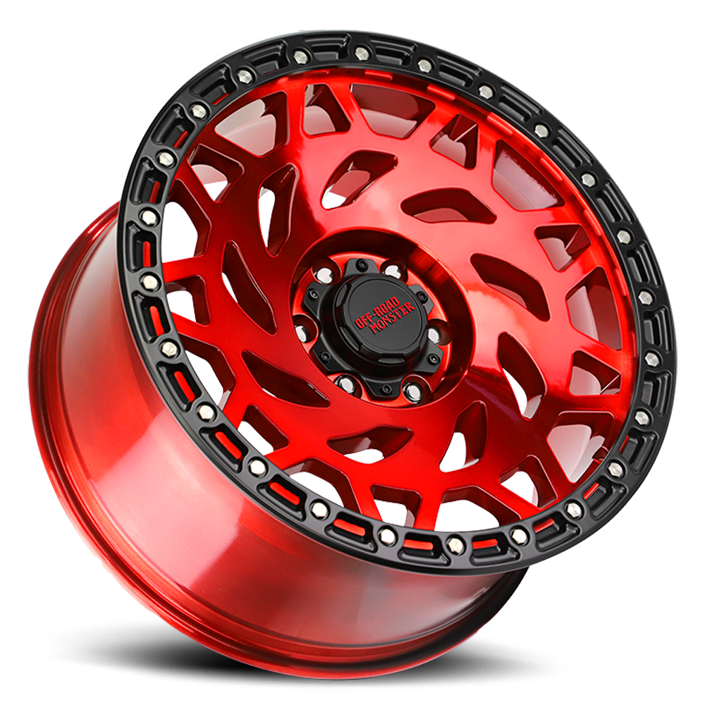 OFF ROAD MONSTER M50 M50 20X9.5 NEG 12MM 8X165.1 CANDY RED BLACK RING | M500865N12RBR