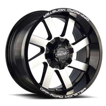 OFF ROAD MONSTER M80 M80 24X12 NEG 44MM 6X135/6X139.7 GLOSS BLACK MACHINED | M80412607N44GBM