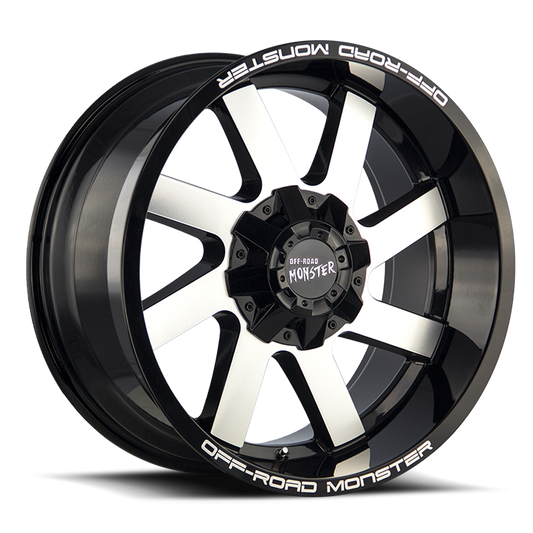 OFF ROAD MONSTER M80 M80 24X12 NEG 44MM 6X135/6X139.7 GLOSS BLACK MACHINED | M80412607N44GBM