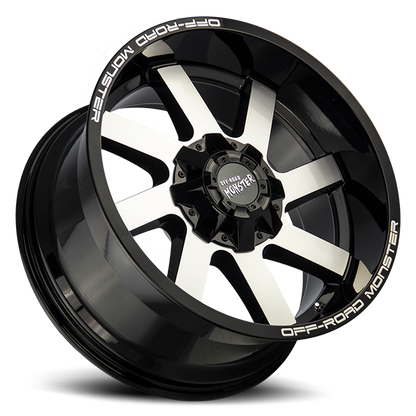 OFF ROAD MONSTER M80 M80 20X12 NEG 44MM 5X127/5X139.7 GLOSS BLACK MACHINED | M80012527N44GBM