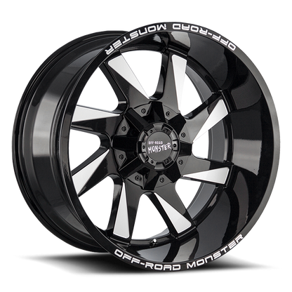 OFF ROAD MONSTER M80 M80 24X12 NEG 44MM 6X139.7 GLOSS BLACK MILLED | M80412639N44GBML
