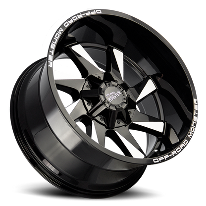 OFF ROAD MONSTER M80 M80 24X12 NEG 44MM 6X139.7 GLOSS BLACK MILLED | M80412639N44GBML