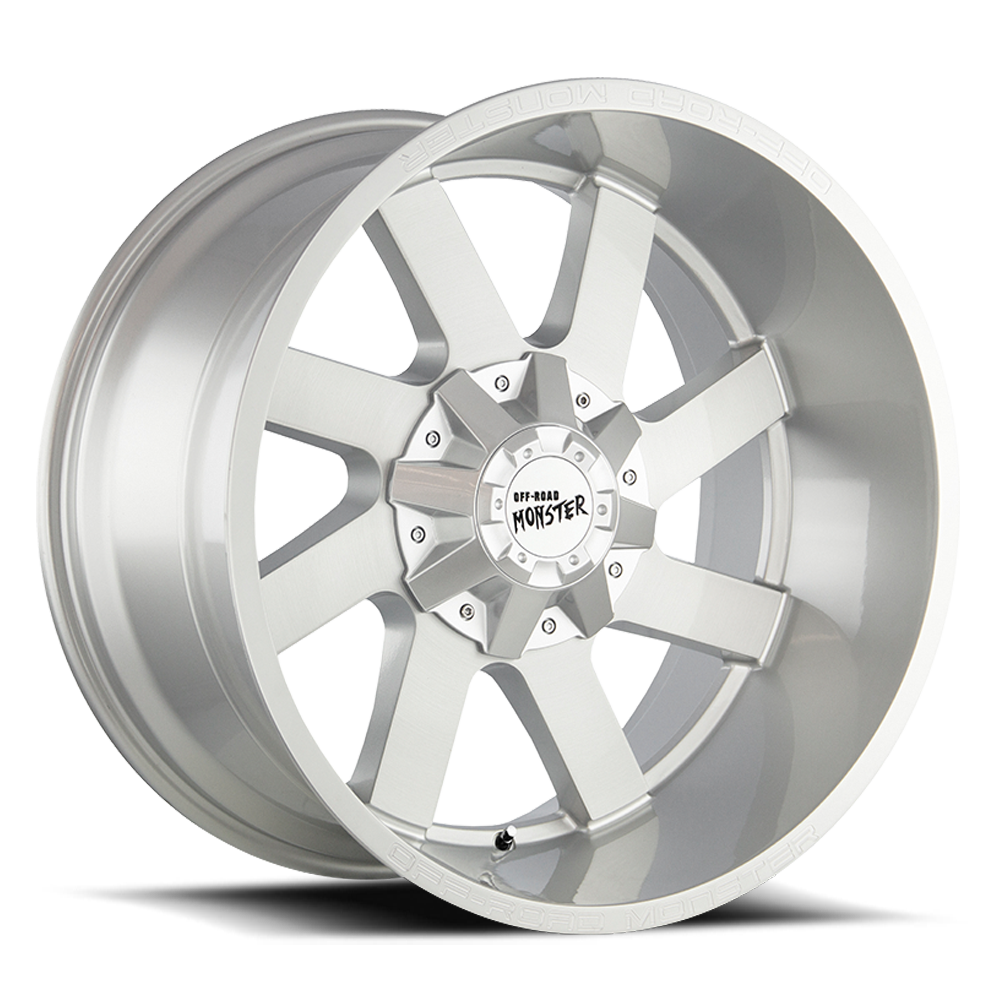 OFF ROAD MONSTER M80 M80 24X12 NEG 44MM 6X135/6X139.7 BRUSHED FACE SILVER | M80412607N44BFS