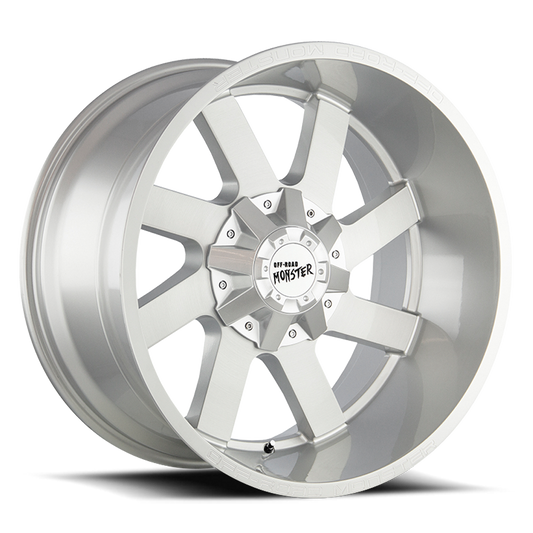 OFF ROAD MONSTER M80 M80 24X12 NEG 44MM 6X135/6X139.7 BRUSHED FACE SILVER | M80412607N44BFS