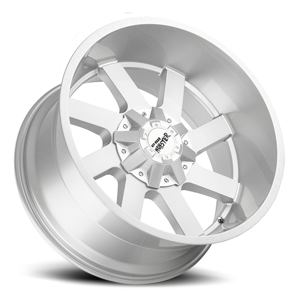 OFF ROAD MONSTER M80 M80 24X12 NEG 44MM 6X135/6X139.7 BRUSHED FACE SILVER | M80412607N44BFS