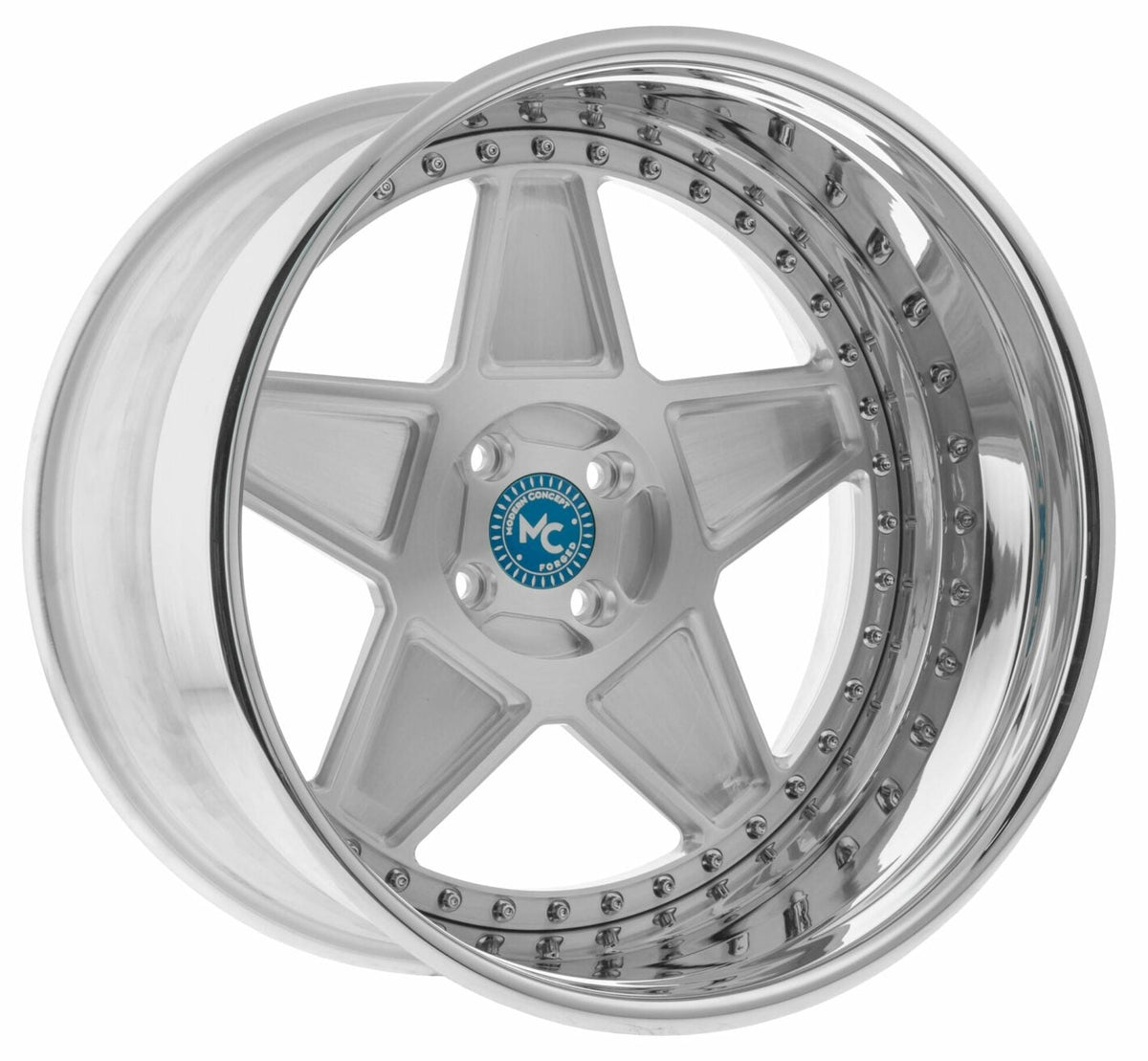 Modern Concepts MC-13 18x8.5 30 5x114.3 Brushed Face Chrome Lips MC3568