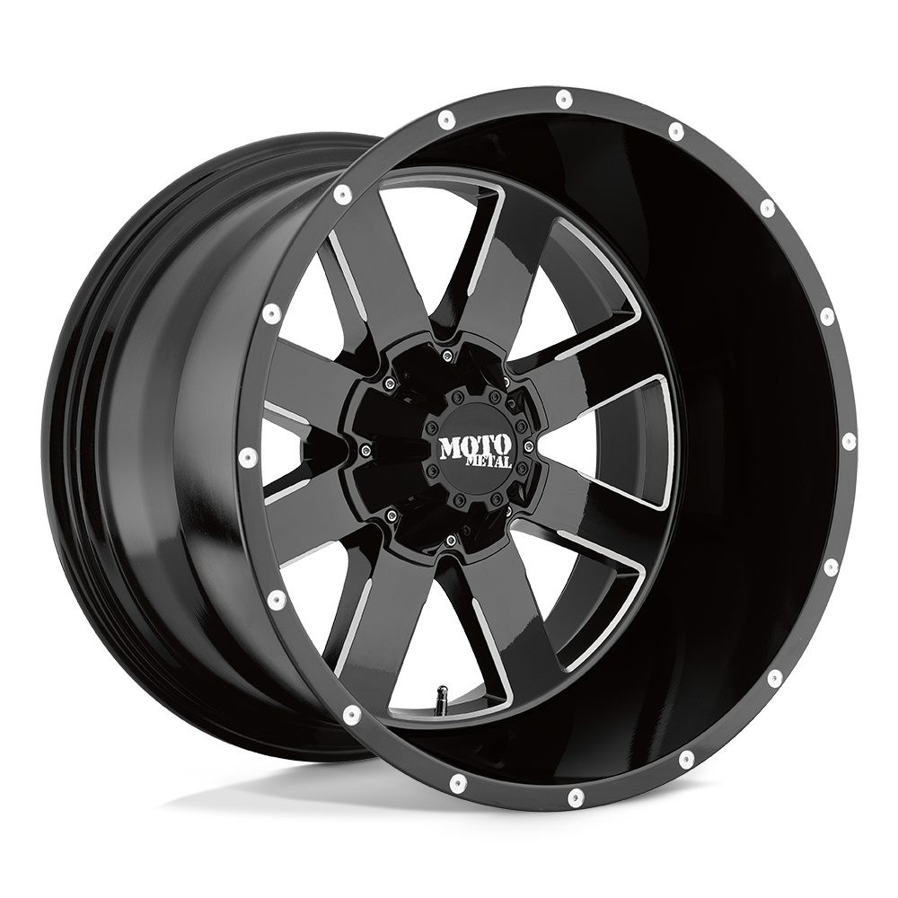 Moto Metal MO962 - 17x10 -24mm 6x135/6x139.7 GLOSS BLACK MILLED Wheel | MO96271067324N