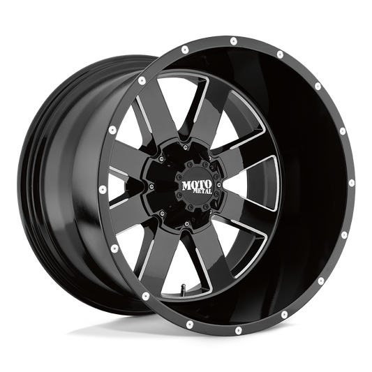 Moto Metal MO962 - 17x10 -24mm 6x135/6x139.7 GLOSS BLACK MILLED Wheel | MO96271067324N