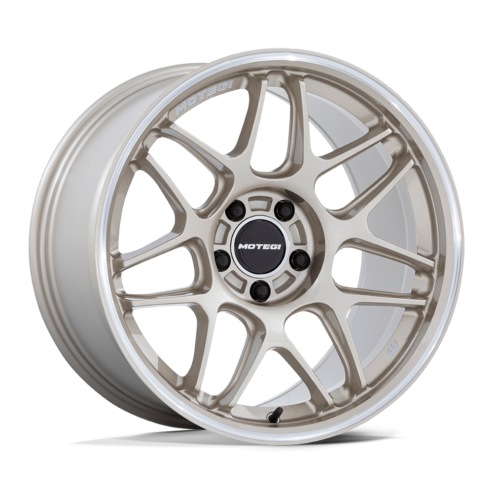 MOTEGI MR158 TSUBAKI 18x10.5 35 5x120 MOTORSPORT GOLD W MACHINED LIP