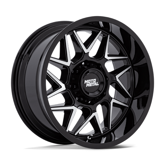 Moto Metal MO812 TURBINE - 20x10 -18mm 6x135 GLOSS BLACK W/ MACHINED FACE Wheel | MO812BD20106318N