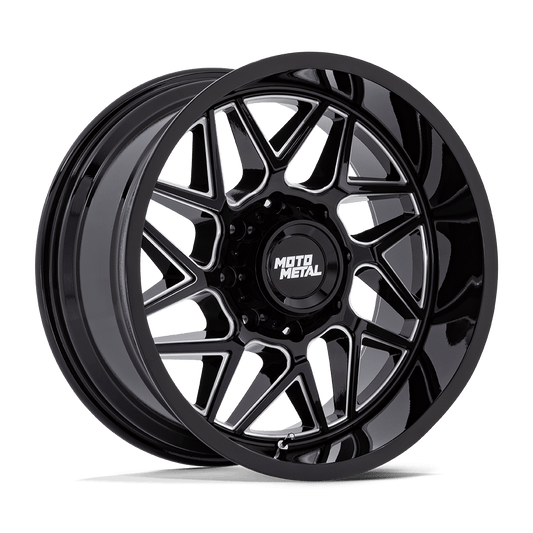 MOTO METAL MO812 TURBINE 20x10 -18 8x170 GLOSS BLACK MILLED