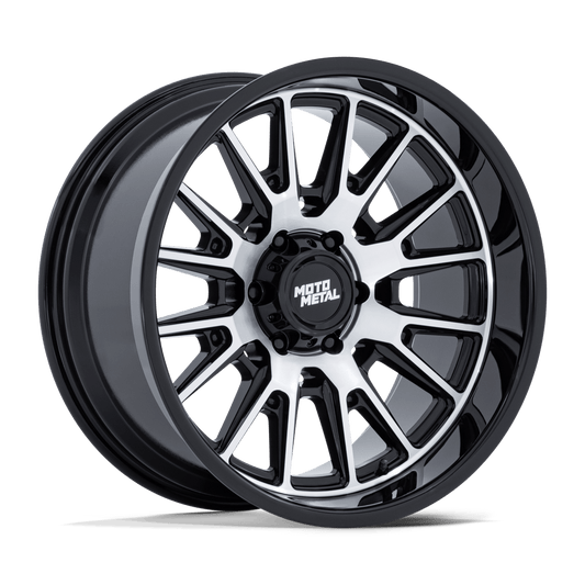 MOTO METAL MO814 TEKTON 20X10 -18 6X139.7 GLOSS BLACK W/ MACHINED FACE