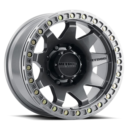 Method 108 17x9 8x165.1 (8x6.5) -44mm Beadlock Gloss Titanium MR10879080844B