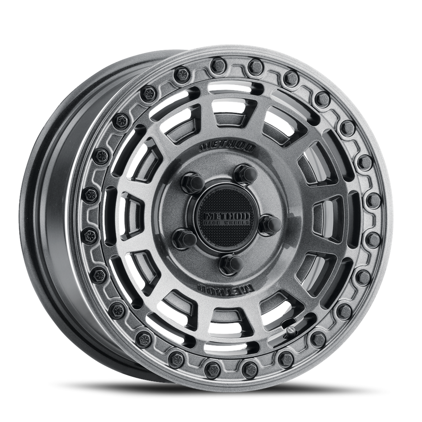 Method 415 15x10 5x114.3 (5x4.5) 25mm UTV Beadlock Gloss Graphite - Gloss Graphite Ring MR415510121264B