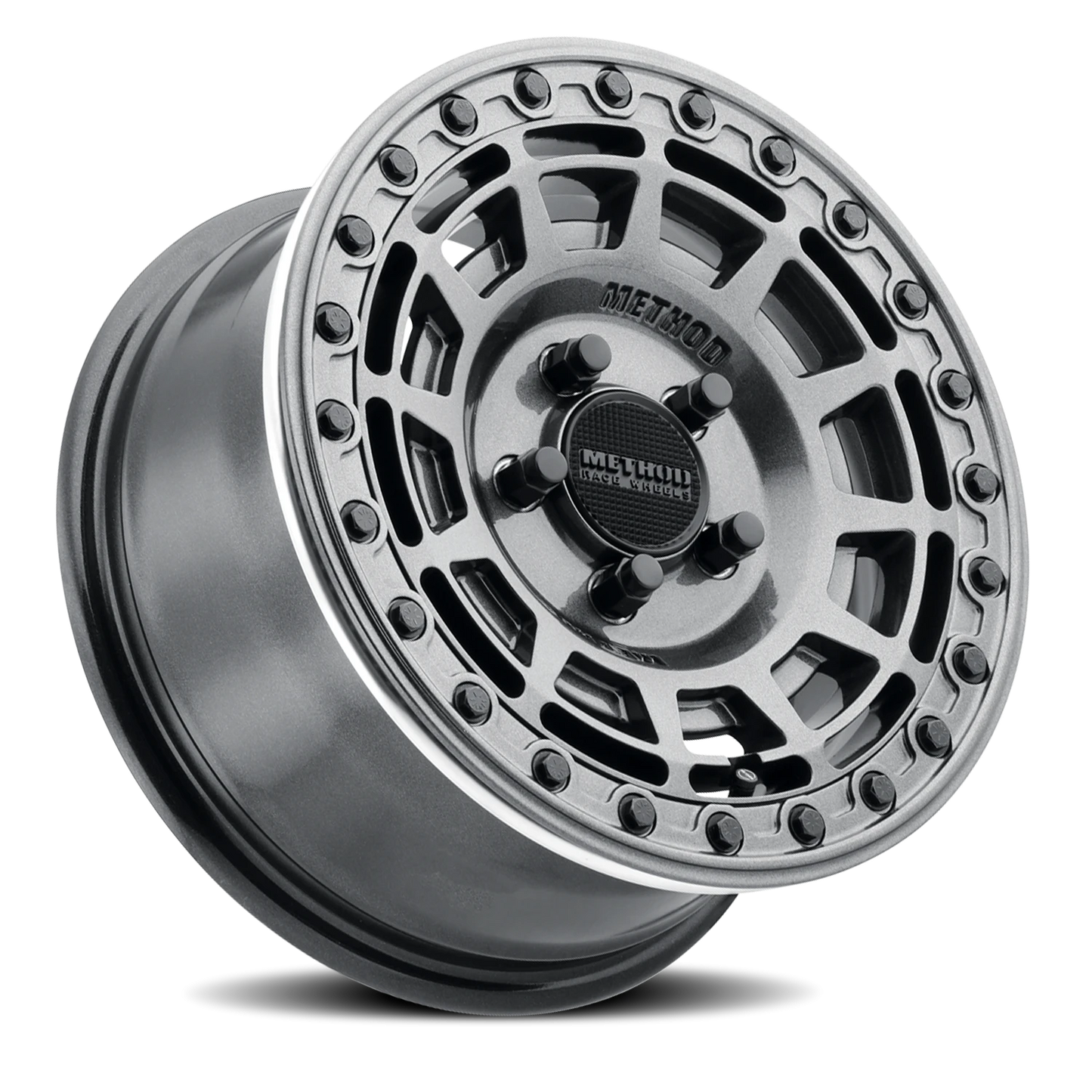 Method 415 15x10 5x114.3 (5x4.5) 25mm UTV Beadlock Gloss Graphite - Gloss Graphite Ring MR415510121264B
