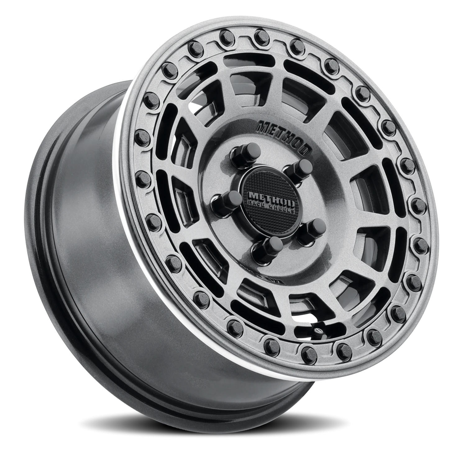 Method 415 15x10 5x114.3 (5x4.5) 25mm UTV Beadlock Gloss Graphite - Gloss Graphite Ring MR415510121264B