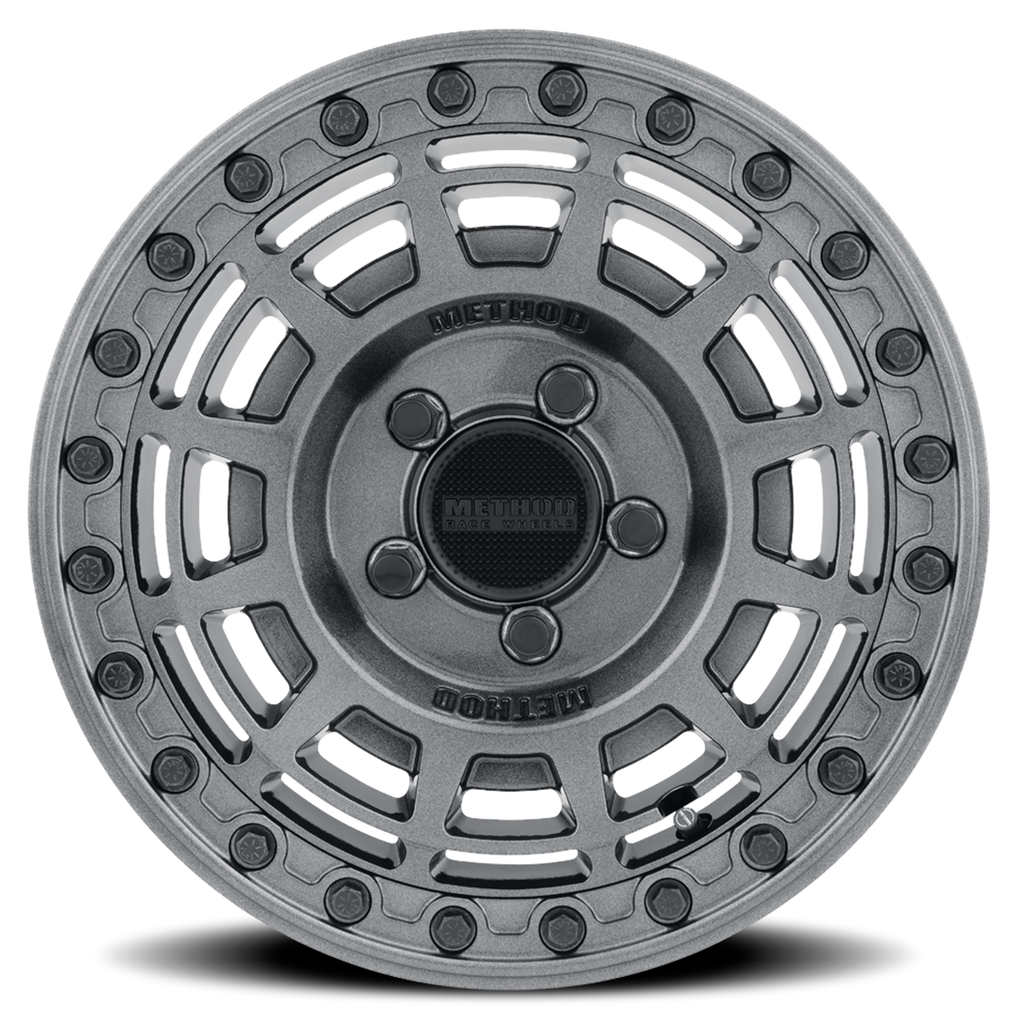 Method 415 15x10 5x114.3 (5x4.5) 25mm UTV Beadlock Gloss Graphite - Gloss Graphite Ring MR415510121264B