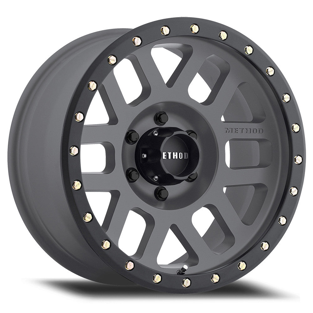 Method 309 18x9 6x139.7 (6x5.5) 0mm Grid Titanium - Matte Black Lip MR30989060800
