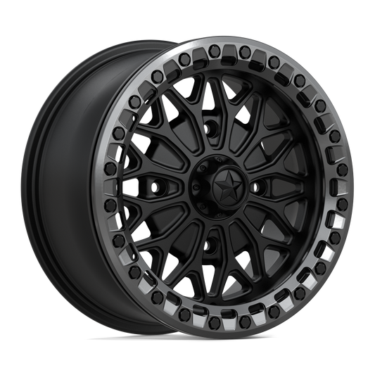 MSA OFFROAD WHEELS MA53 BOLO UTV BEADLOCK 15X7 38 4X110 MATTE BLACK W/ GL-GUNMETAL RG