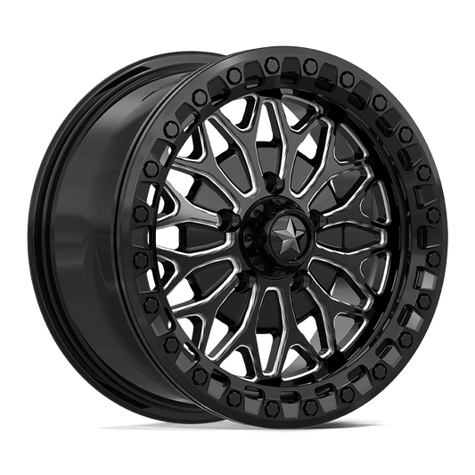 MSA OFFROAD WHEELS MA53 BOLO UTV BEADLOCK 15X7 38 5X114.3 GLOSS BLACK MILLED