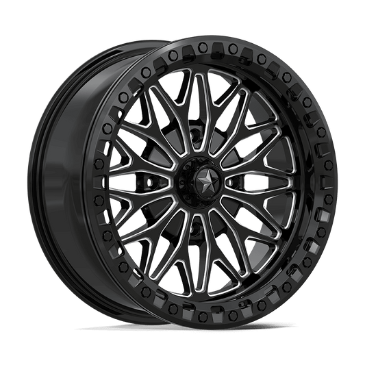 MSA OFFROAD WHEELS MA53 BOLO UTV BEADLOCK 18X7 10 4X156 GLOSS BLACK MILLED