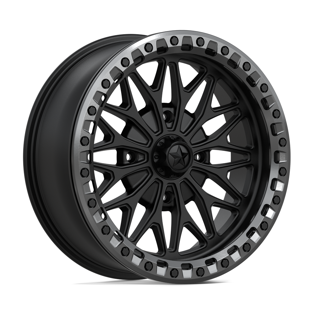 MSA OFFROAD WHEELS MA53 BOLO UTV BEADLOCK 18X7 10 4X156 MATTE BLACK W/ GL-GUNMETAL RG