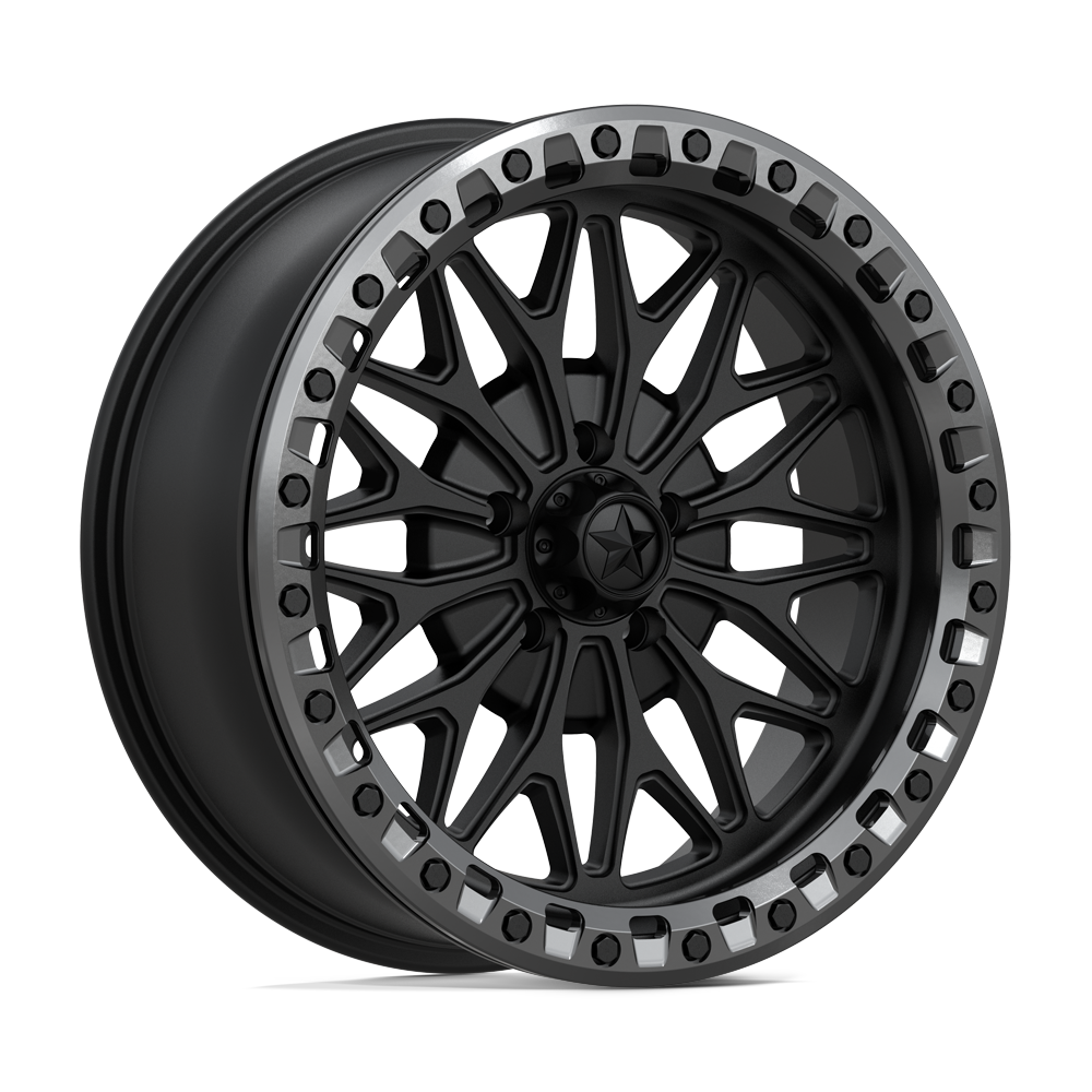 MSA OFFROAD WHEELS MA53 BOLO UTV BEADLOCK 18X7 10 5X114.3 MATTE BLACK W/ GL-GUNMETAL RG
