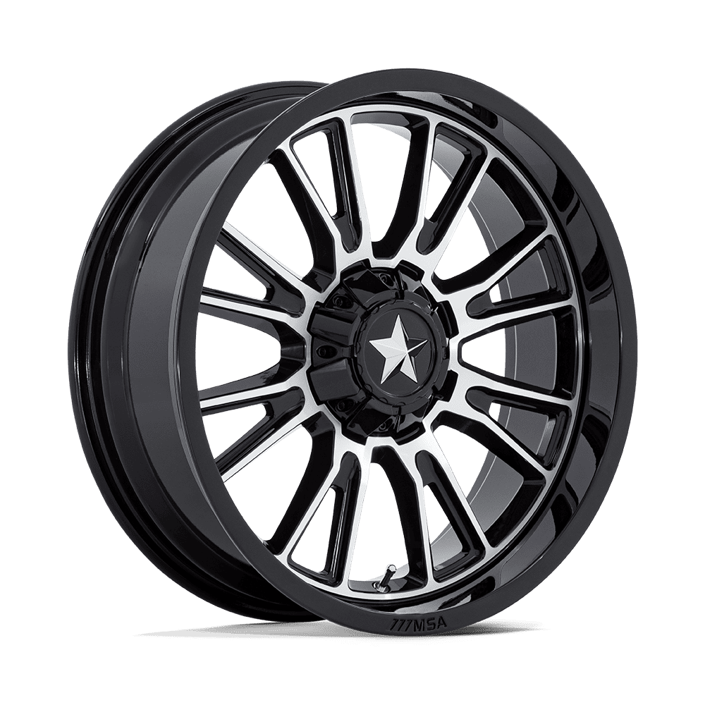 MSA OFFROAD WHEELS M51 THUNDERLIPS 24x7 0 5x114.3 GLOSS BLACK MACHINED