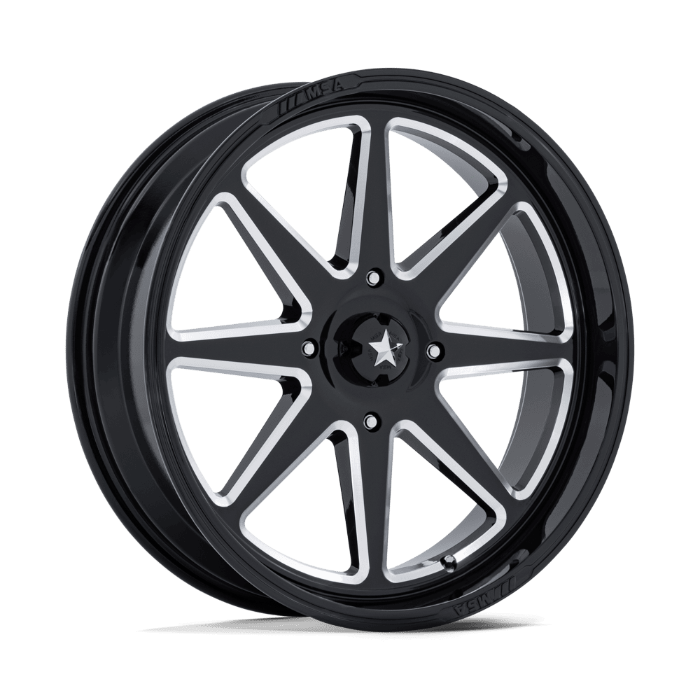 MSA OFFROAD WHEELS M54 SPARK UTV 14X7 10 4X110 GLOSS BLACK MILLED ...