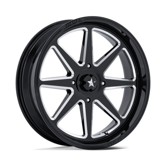 MSA OFFROAD WHEELS M54 SPARK UTV 20X7 0 4X137 GLOSS BLACK MILLED