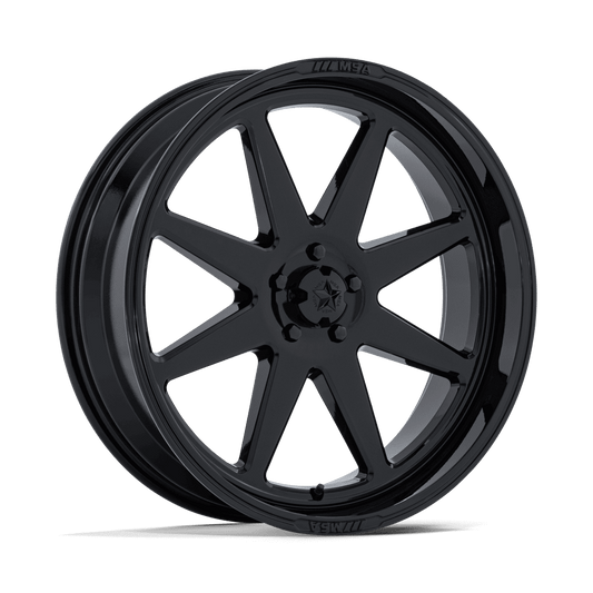 MSA OFFROAD WHEELS M54 SPARK UTV 24X10 -25 5X114.3 GLOSS BLACK