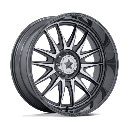 MSA OFFROAD WHEELS M55 COMMANDER UTV 24X10 -25 4X137/4X156 PLATINUM W/ MACHINED FACE