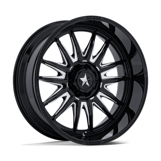 MSA OFFROAD WHEELS M55 COMMANDER UTV 24X10 -25 5X114.3 GLOSS BLACK MILLED