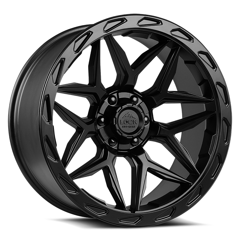 LOCK OFFROAD MATRIX 17X9 12 5X127/5X139.7 MATTE BLACK W MATTE BLACK RING
