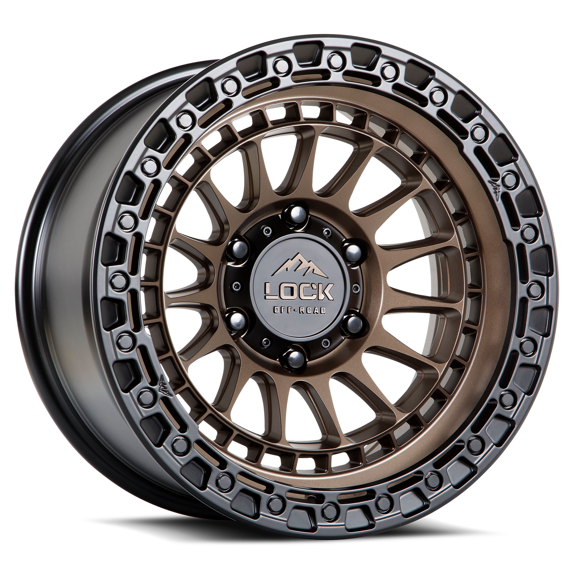 LOCK OFFROAD MOJAVE 20X9 0 5X127 MATTE BRONZE W MATTE BLACK RING