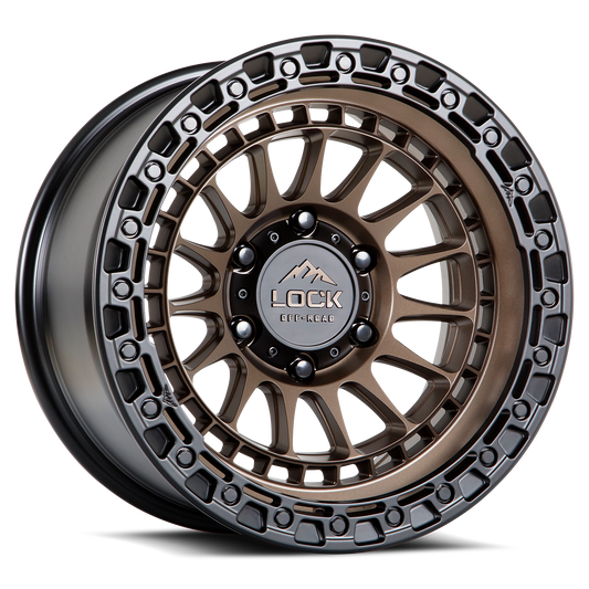 LOCK OFFROAD MOJAVE 17X9 0 6X135 MATTE BRONZE W MATTE BLACK RING