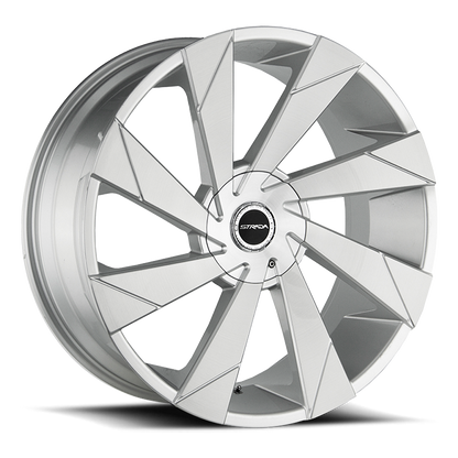 STRADA S62 MOTO 22X9 35MM 5X114.3/5X120 BRUSHED FACE SILVER | S62250135BFS