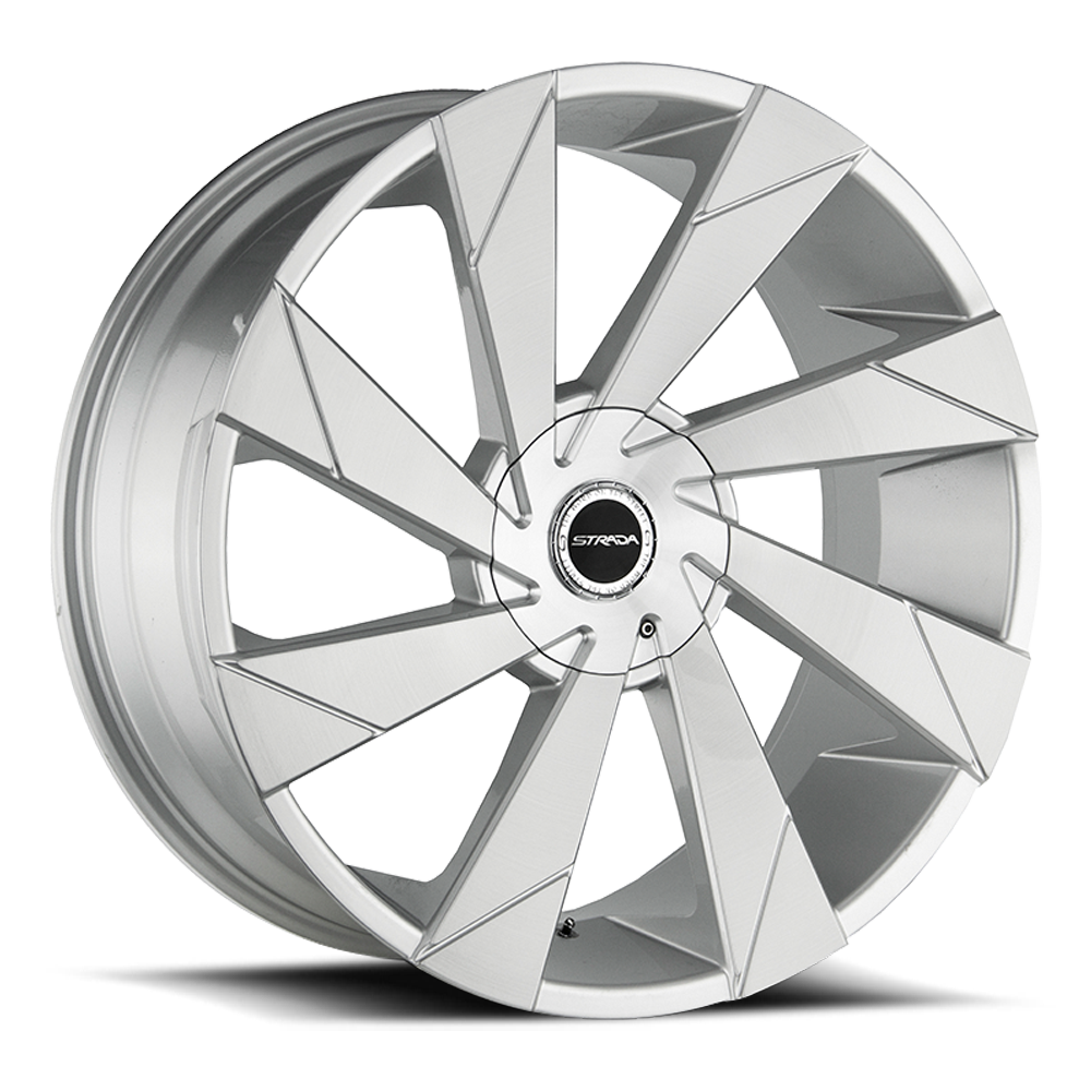 STRADA S62 MOTO 22X9 40MM 5X112/5X115 BRUSHED FACE SILVER | S62250240BFS