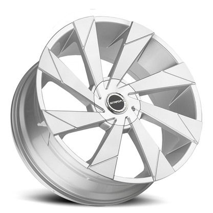 STRADA S62 MOTO 22X9 40MM 5X112/5X115 BRUSHED FACE SILVER | S62250240BFS