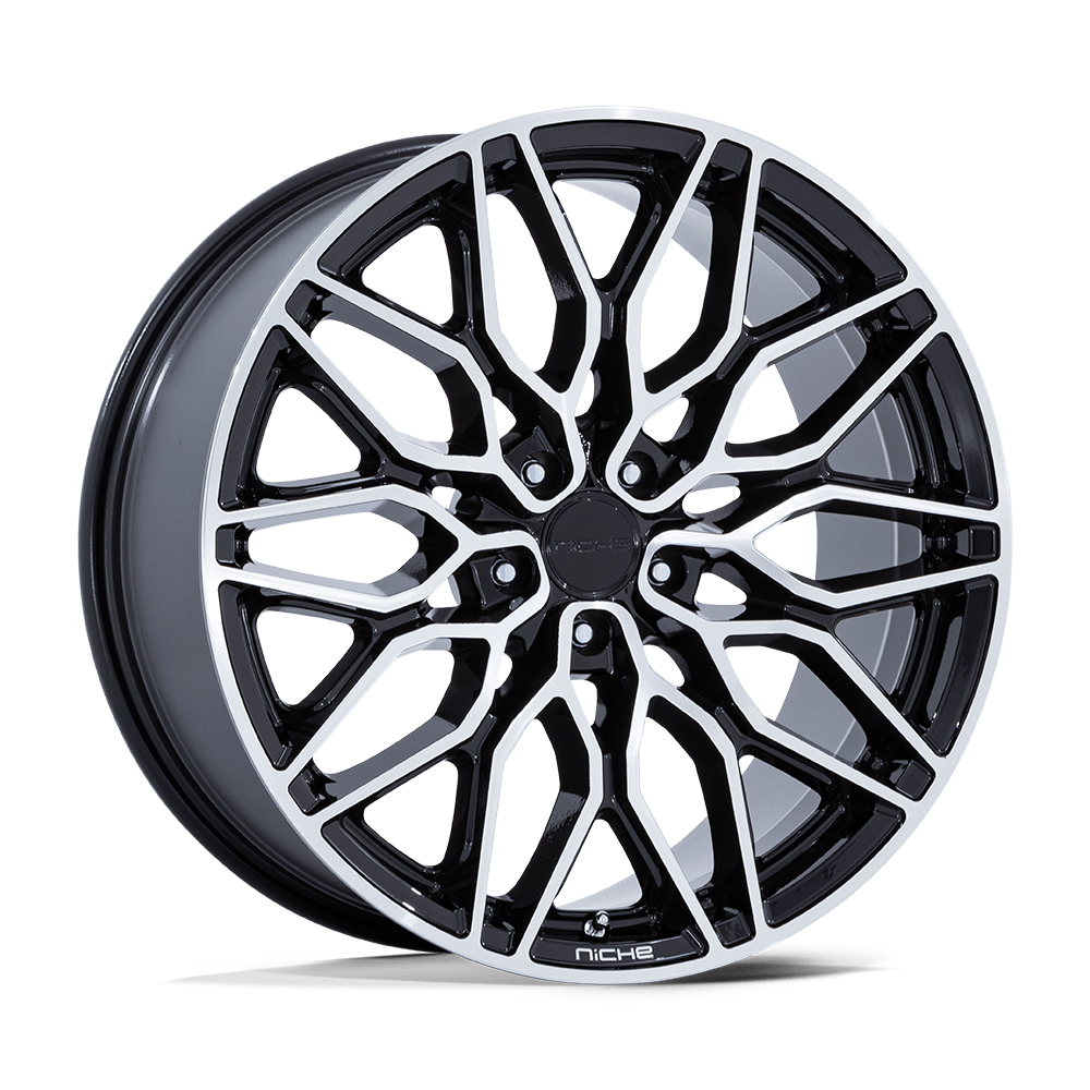 NICHE 1PC NC277 CALABRIA 5 22x9 15 5x115 GLOSS BLACK MACHINED