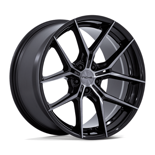Niche 1Pc NC279 PRODIGY 5 - 20x9 45mm 5x112 GLOSS BLACK DARK TINTED CLEAR Wheel | NC279BT20905645