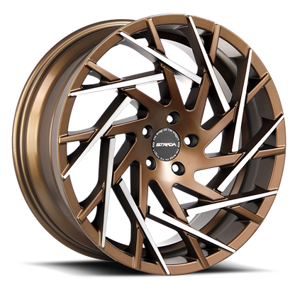 STRADA S64 NIDO 20X8.5 35MM 5X114.3 BRONZE MACHINED TIPS | S64051435BZMT