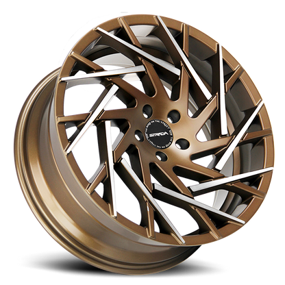 STRADA S64 NIDO 22X9 35MM 5X114.3 BRONZE MACHINED TIPS | S64251435BZMT