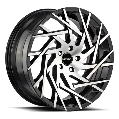 STRADA S64 NIDO 22X9 15MM 5X115 GLOSS BLACK MACHINED | S64251515GBM