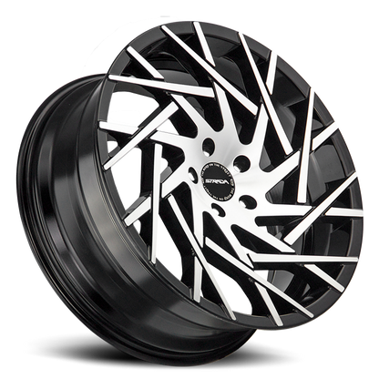 STRADA S64 NIDO 24X9.5 15MM 5X115 GLOSS BLACK MACHINED | S64451515GBM